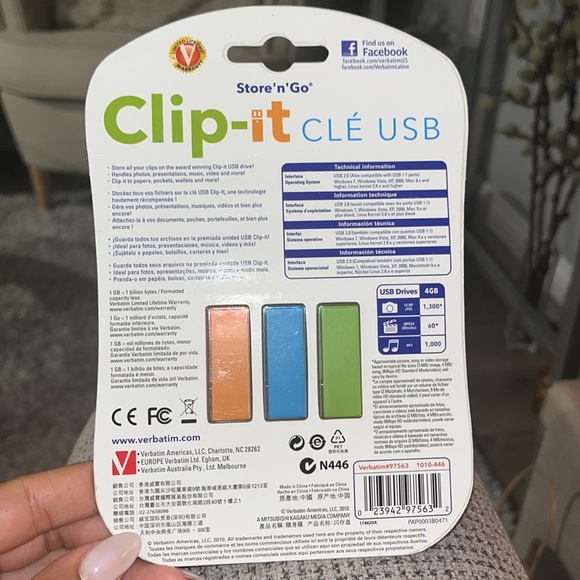 Verbatim USB Drive 3 Pack 4GB - Picture 2 of 2